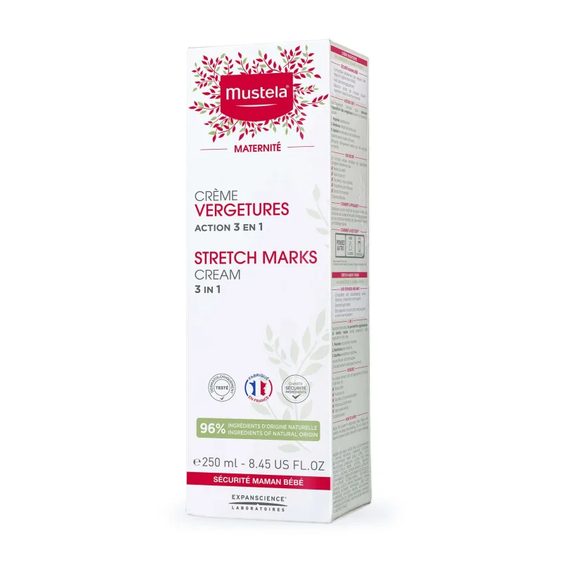 Cremă antivergeturi cu acțiune 3 în 1 Maternite, 250 ml, Mustela — preț și oferte