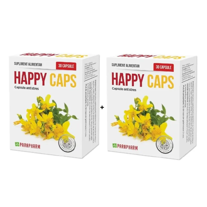 Happy Caps, 30 capsule (1+1), Parapharm — preț și oferte