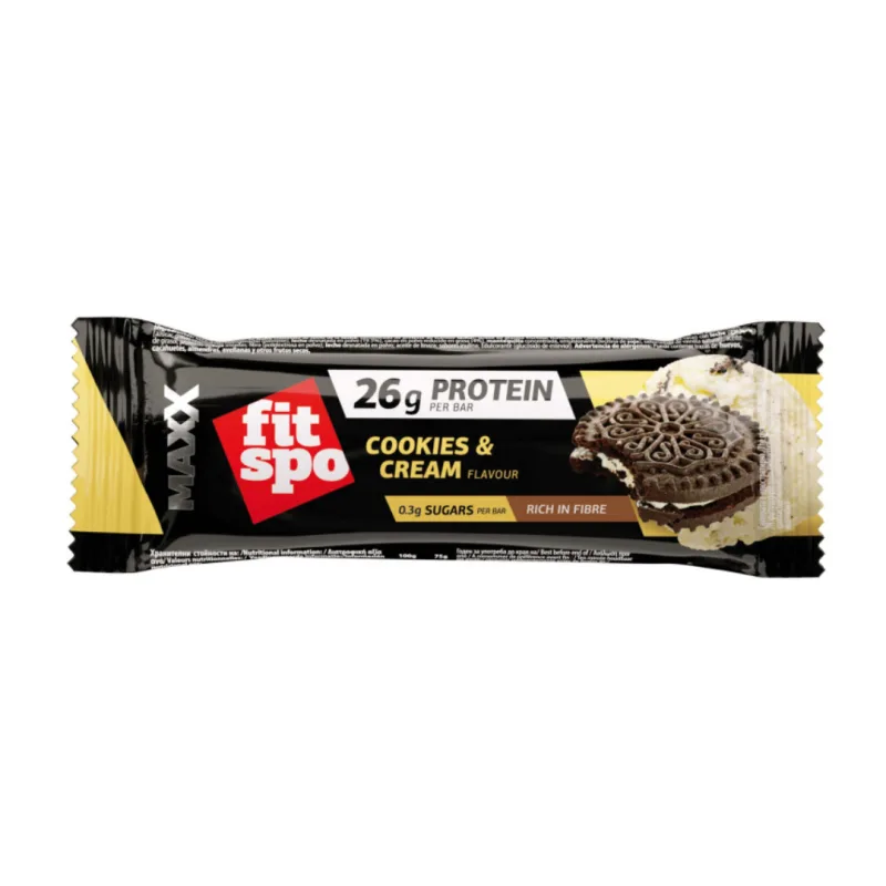 Baton proteic Maxx Cookies and Cream, 75g, FitSpo — preț și oferte