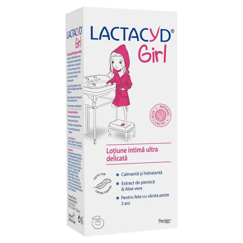 Lotiune intima ultra delicata pentru fete de la 3 ani Lactacyd, 200 ml, Perrigo — preț și oferte