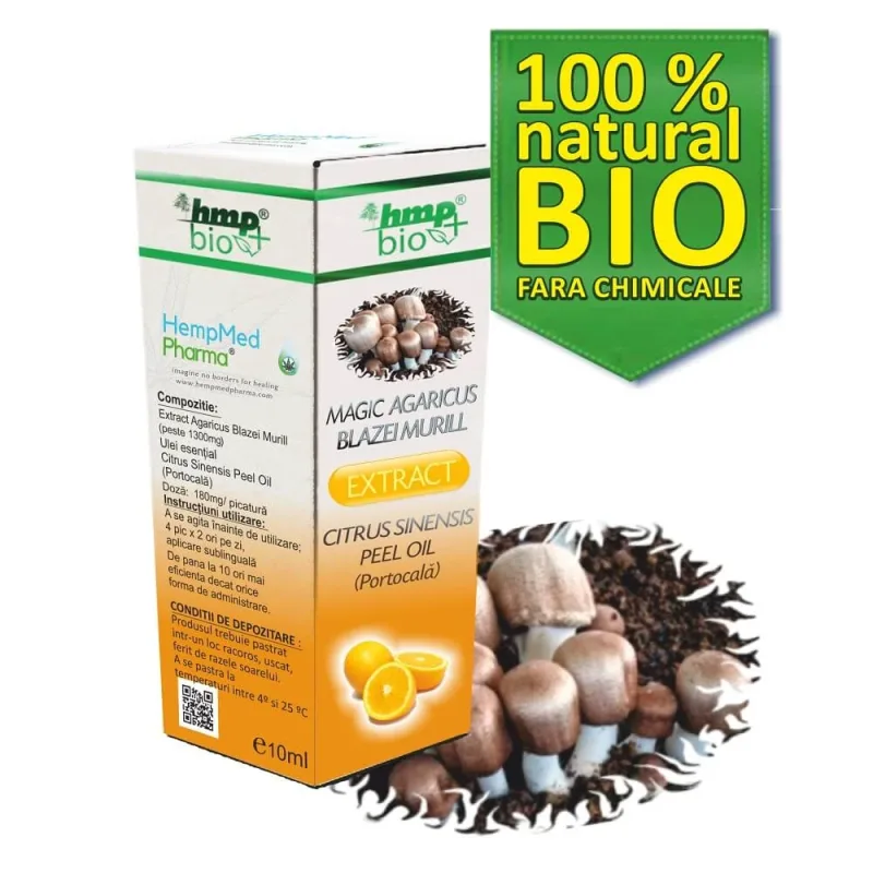 Magic Agaricus Blazei Murill Extract Citrus (Portocala), ulei, 10 ml, HempMed Pharma — preț și oferte
