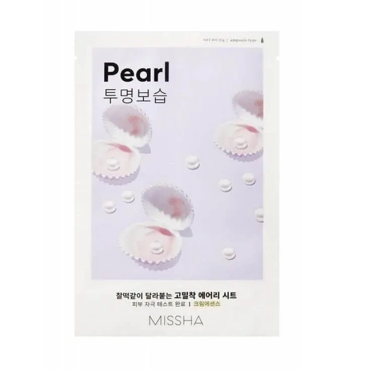 Masca cu extract de perla pentru ten obosit Airy Fit, 19 g, Missha — preț și oferte