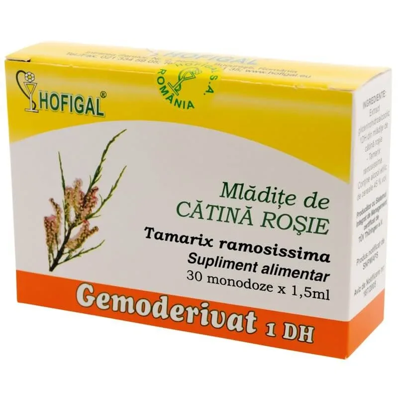 Mlădițe de cătină roșie Gemoderivat, 30 doze, Hofigal — preț și oferte
