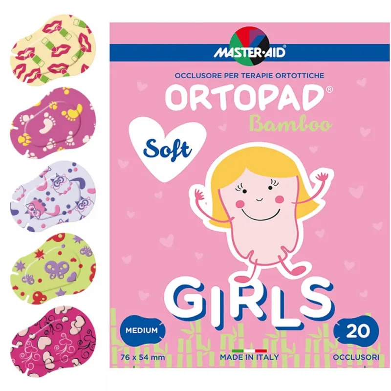 Ocluzor copii ORTOPAD SOFT Girls Master-Aid Medium, 76x54 mm, 20 bucăți, Pietrasanta Pharma — preț și oferte