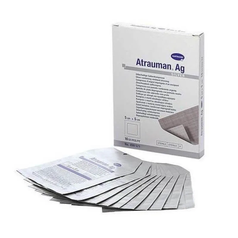 Pansament Atrauman Ag (499571) , 5x5 cm, 10 bucăți, Hartmann — preț și oferte