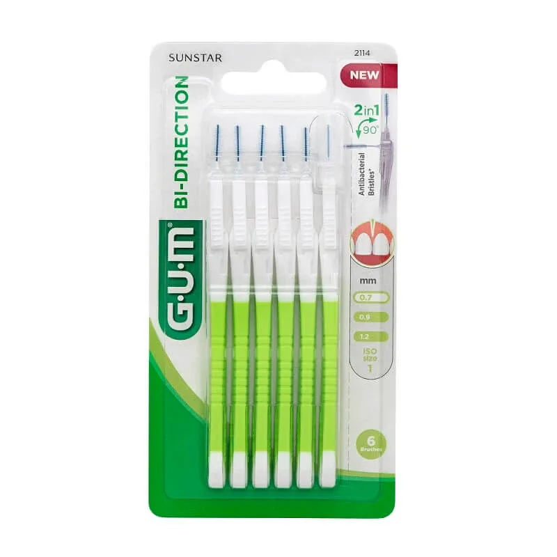 Perii interdentare Bi-Direction 0.7 mm, 6 bucati, Sunstar Gum — preț și oferte