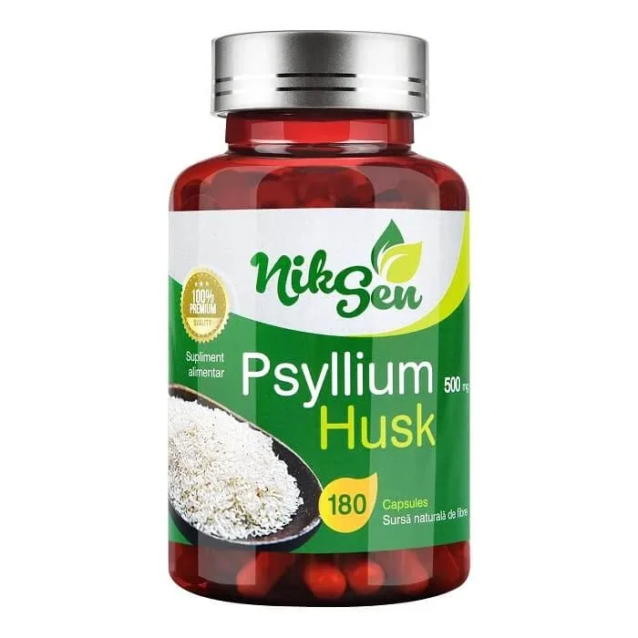Psyllium Husk, 180 capsule, Niksen — preț și oferte