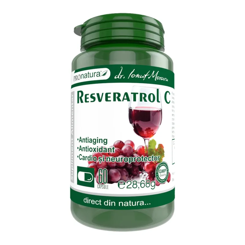 Resveratrol C, 60 capsule, Pro Natura — preț și oferte