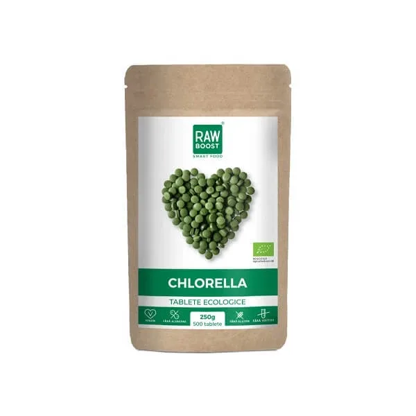 Tablete ecologice de Chlorella, 500 tablete, RawBoost — preț și oferte