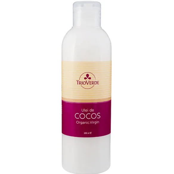 Ulei organic de cocos, 200 ml, Trio Verde — preț și oferte