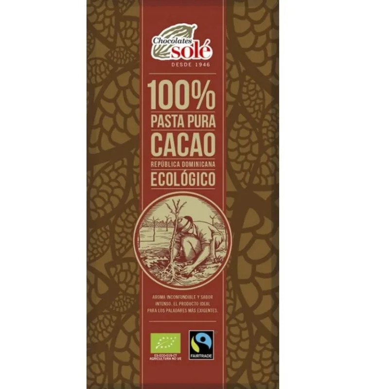 Ciocolata neagra ecologica 100% cacao, 100g, Pronat — preț și oferte