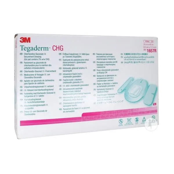 Pansament de fixare cateterelor Tegaderm CHG, 8.5 cm x 11.5 cm, 1 bucata, 3M — preț și oferte