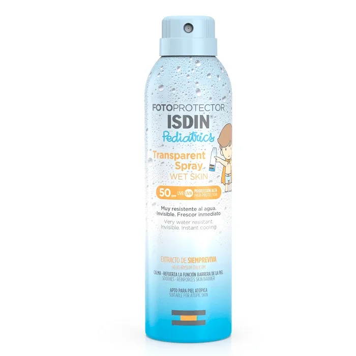 Isdin Wet Skin Spray transparent de protectie solara pentru copii cu SPF 50 , 250 ml Isdinceutics De — preț și oferte
