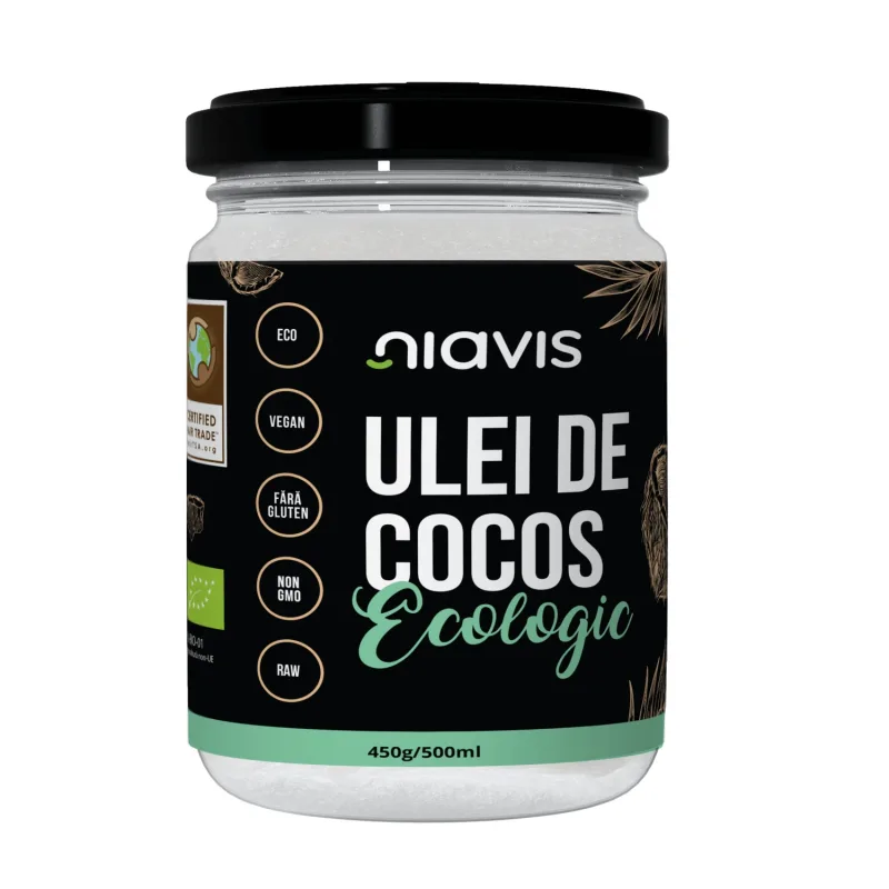 Ulei de cocos Extra Virgin Ecologic, 450 g, Niavis — preț și oferte