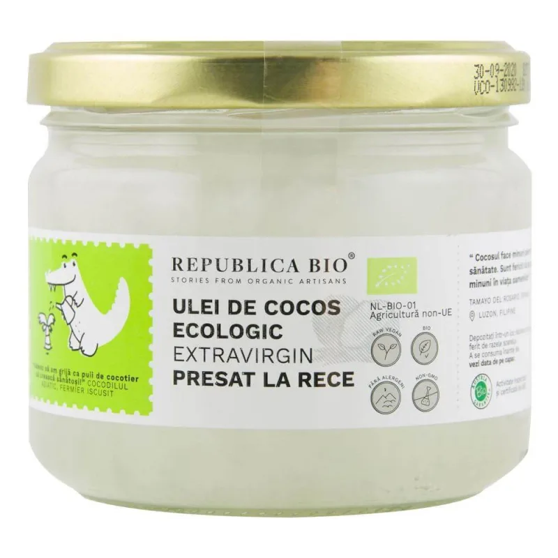 Ulei de Cocos presat la rece BIO, 280 ml, Republica Bio — preț și oferte