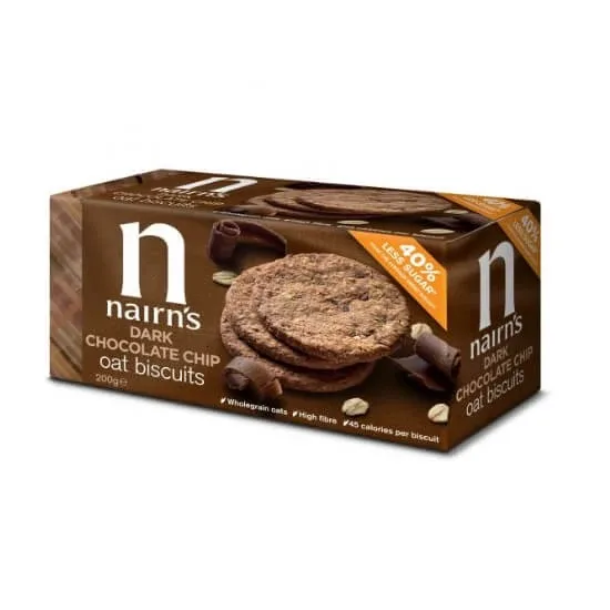 Biscuti din ovaz cu ciocolata, 200 gr, Nairns — preț și oferte