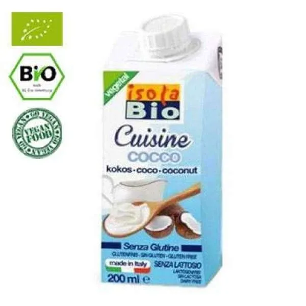 Crema Bio din nuca de cocos pentru gatit, 200 ml, Isola — preț și oferte