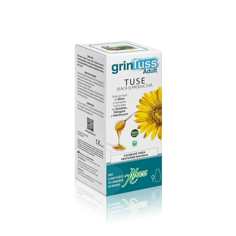 GrinTuss sirop de tuse pentru adulti, 180 ml, Aboca — preț și oferte