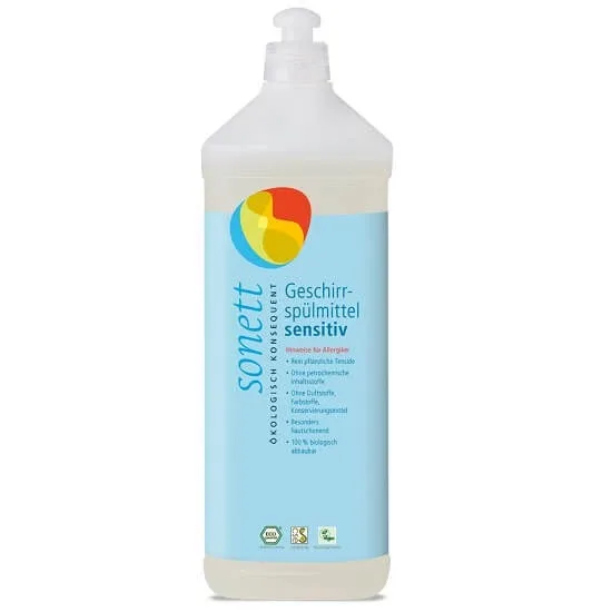 Detergent ecologic pentru spalalt vase Sensitiv, 1 L, Sonett — preț și oferte