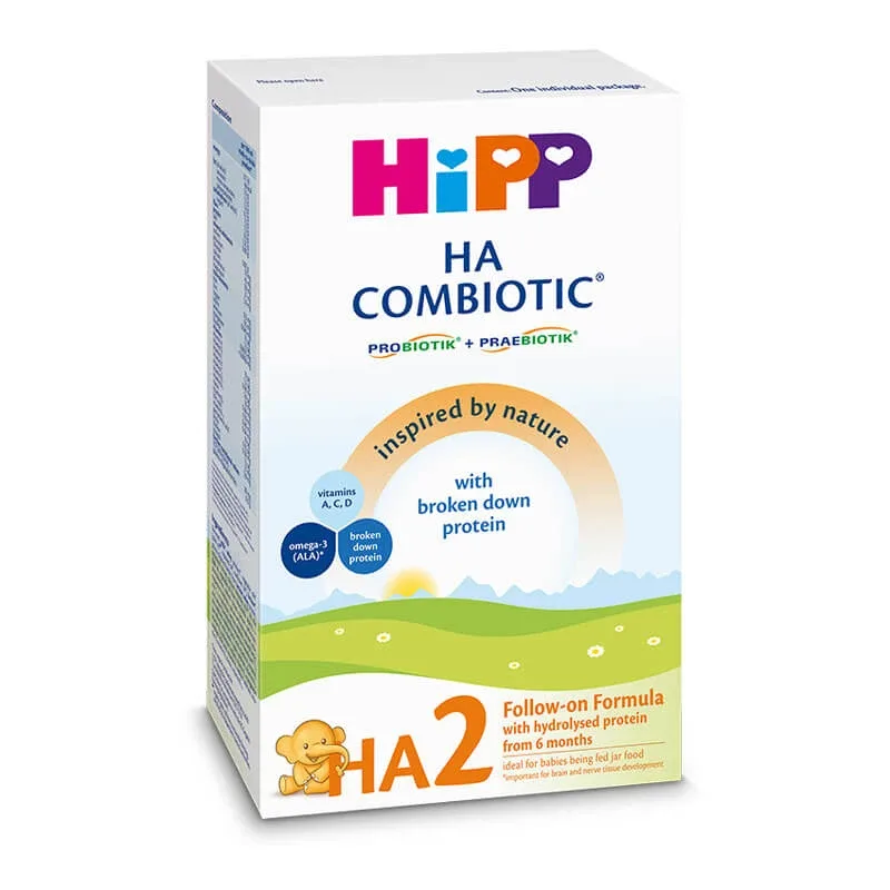 Formula de lapte praf de continuare HA 2 Combiotic, +6 luni, 350 g, Hipp — preț și oferte