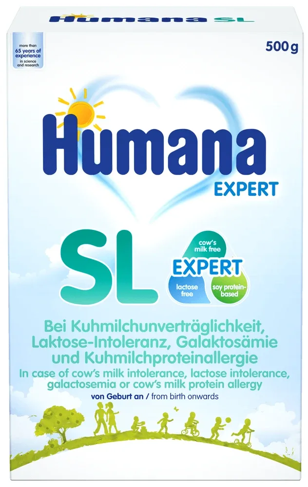 Formulă specială de lapte pe bază de soia SL, +0 luni, 500 g, Humana — preț și oferte