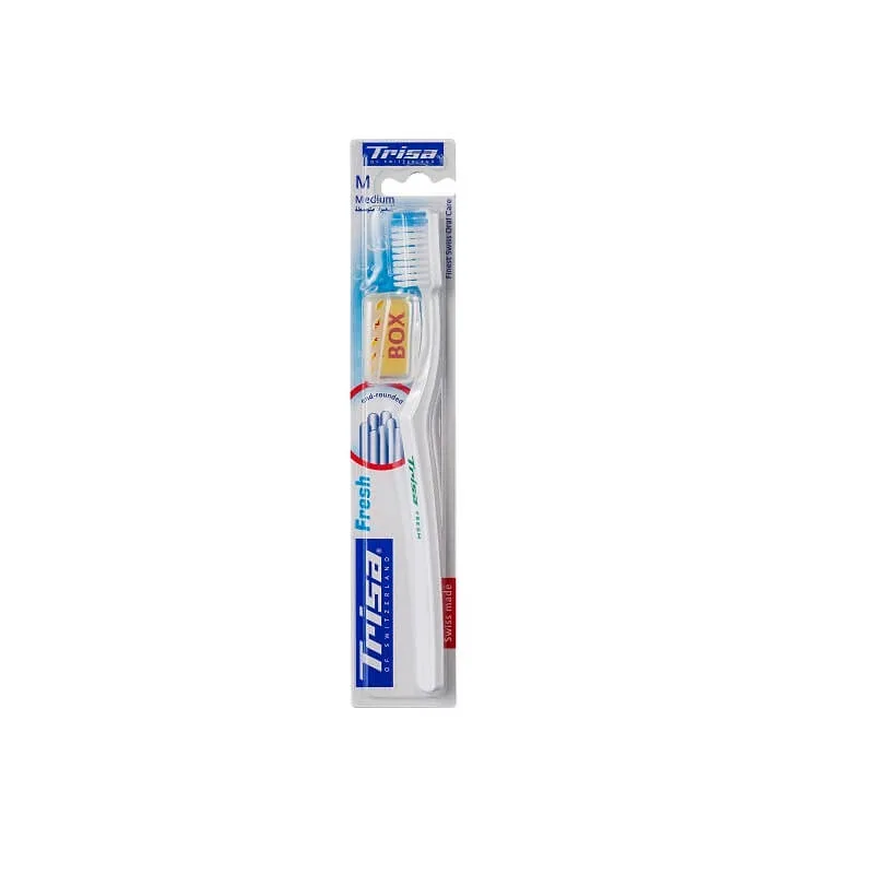 Periuta de dinti cu capac de protectie, Fresh Medium, Trisa — preț și oferte