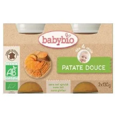 Piure Bio din cartof dulce, +4 luni, 2x 130g, BabyBio — preț și oferte