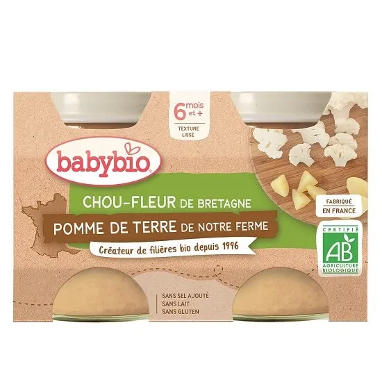 Piure din conopida si cartofi, 2x130g, Babybio — preț și oferte