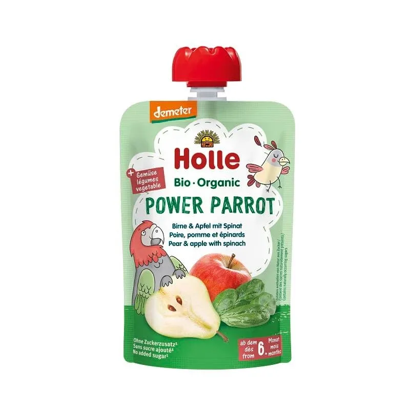 Piure din pere cu mere si spanac, 100 g, Holle Holle Baby — preț și oferte