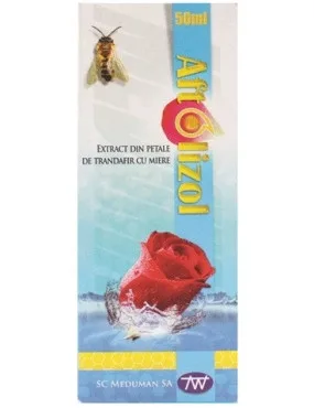 Aftolizol extract din petale de trandafir cu miere, 50 ml, Meduman MEDUMAN VISEU — preț și oferte