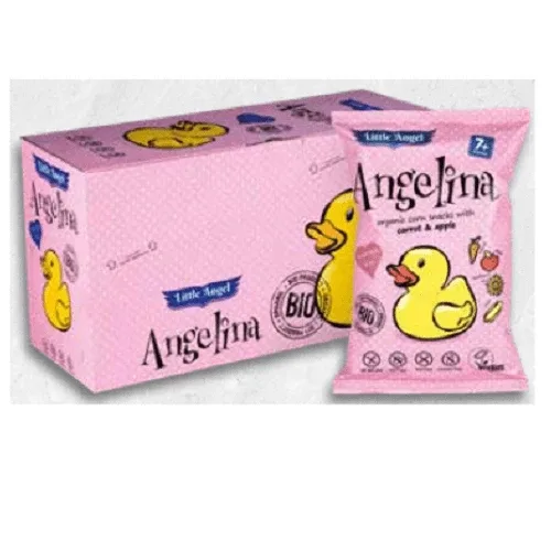Pufuleti organici cu mar si morcov, +7 luni, 4x15g, Little Angel — preț și oferte