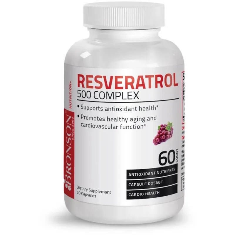 Resveratrol 500mg Complex, 60 capsule, Bronson BRONSON LABORATORIES — preț și oferte