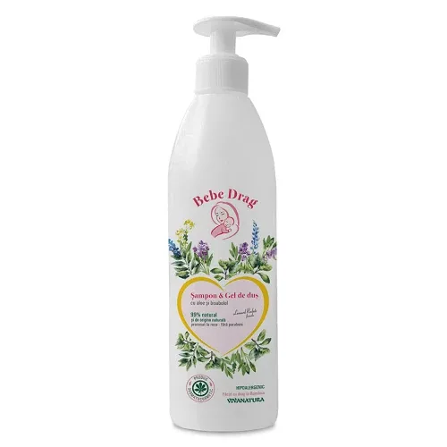 Sampon si gel de dus Bebe Drag, 500 ml, Vivanatura — preț și oferte
