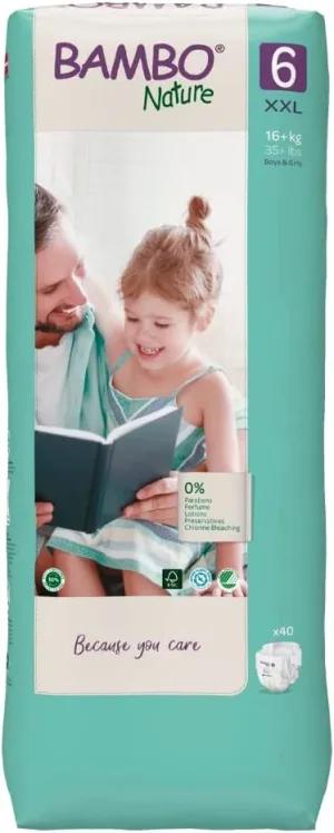 Scutece Ecolabel, Nr. 6, +16 kg, 40 bucǎți, Bambo Nature 