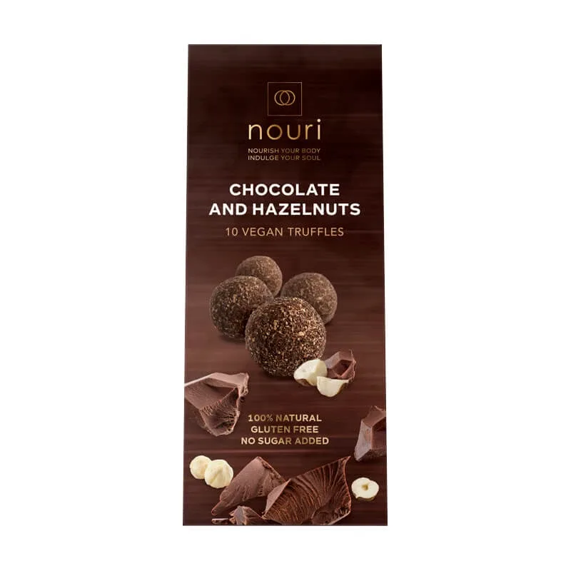 Trufe vegane cu ciocolata si alune, 100 g, Nouri — preț și oferte