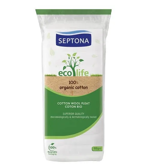 Vata din bumbac, Eco Life, 100 gr, Septona — preț și oferte