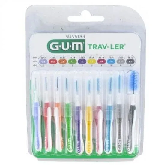 Perii interdentare Trav-ler, 10 bucati, Sunstar Gum — preț și oferte