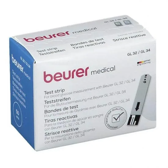 Teste glicemie GL 32 GL 34, 50 bucati, Beurer — preț și oferte