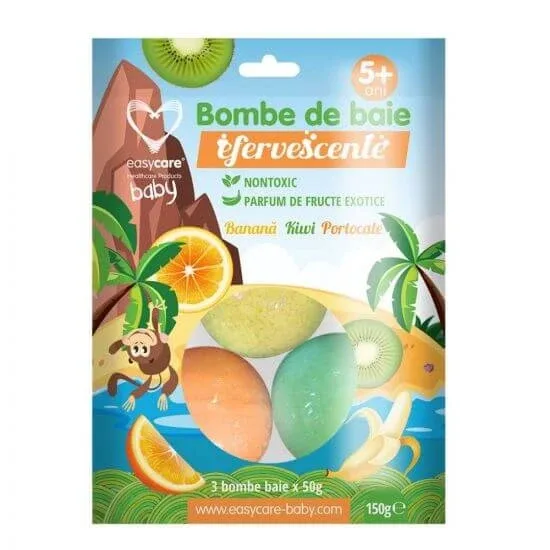 Bombe de baie efervescente, 3 bucati, +5 ani, EasyCare — preț și oferte