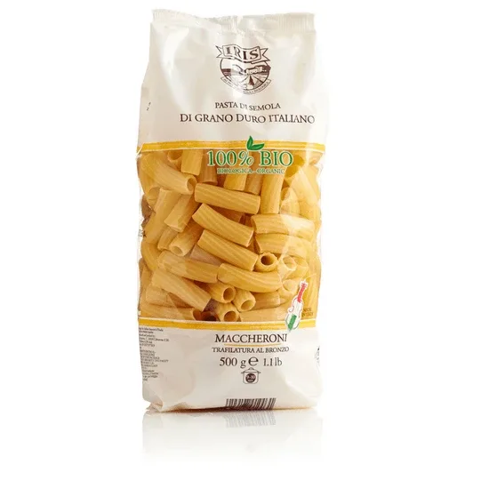 Maccheroni din grau dur bio, 500 g, Iris — preț și oferte