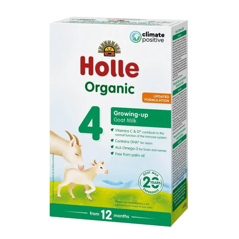 Lapte praf de capră ecologic Formula 4 pentru sugari, de la 12 luni, 400 gr, Holle Holle Baby — preț și oferte