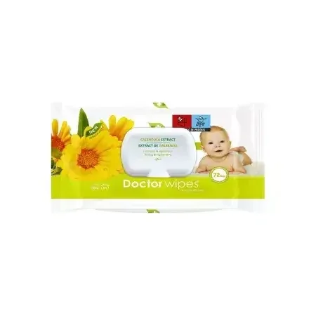 Servetele umede igienice cu extract de galbenele, 72 bucati, Doctor Wipes — preț și oferte