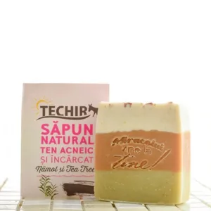 Sapun natural pentru ten acneic si incarcat, 120 g, Techir