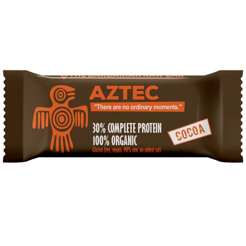 Baton proteic bio cu cacao Aztec, 50 gr, The Barbarian — preț și oferte