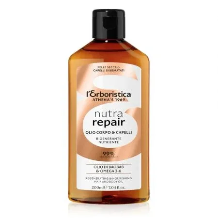 Ulei regenerant si nutritiv pentru corp si par Nutra Repair, 200 ml, L'erboristica — preț și oferte