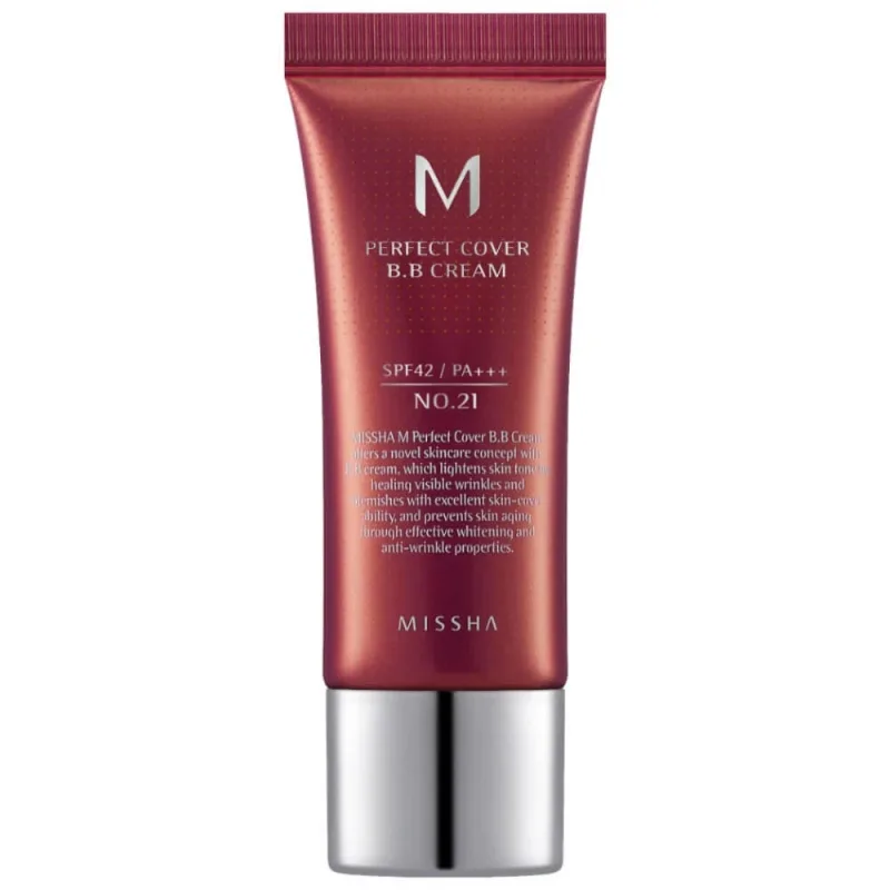 BB Cream M Perfect Cover SPF42/PA+++, 20 ml, nuanta 21, Missha — preț și oferte