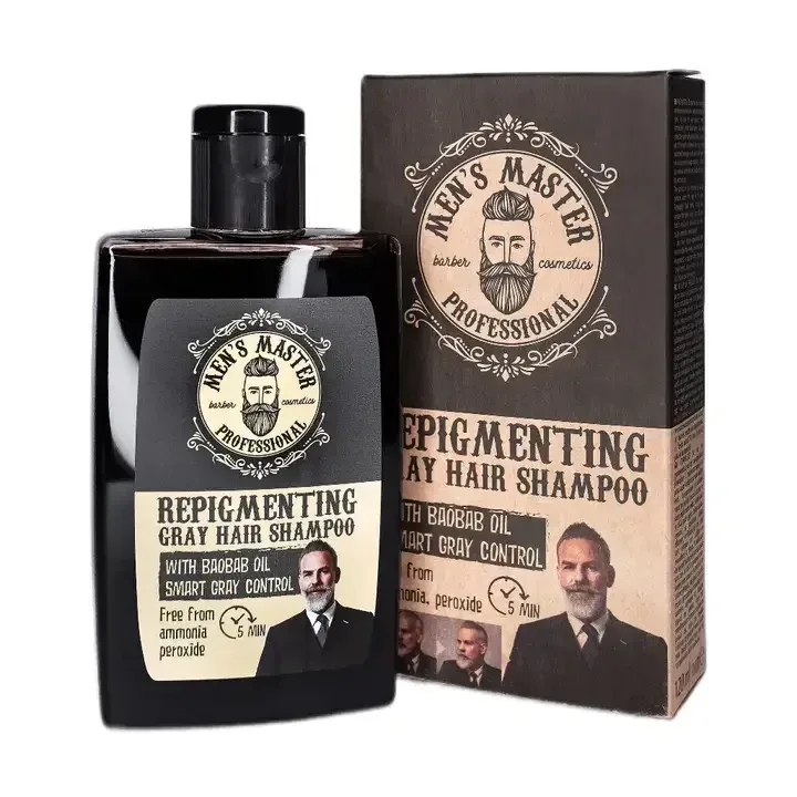 Sampon pentru repigmentarea firelor albe pentru barbati, 120 ml, Men's Master Professional — preț și oferte