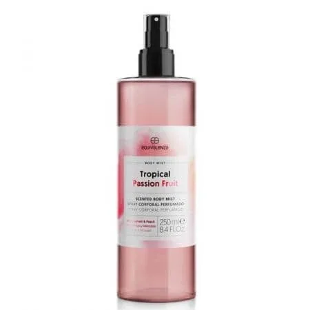 Spray de corp cu fructul pasiunii, coacaze negre si piersici Tropical Passion Fruit, 250 ml, Equivalenza — preț și oferte