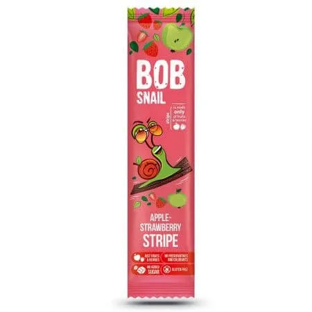 Felie naturala din mere si capsuni, 14 g, Bob Snail — preț și oferte