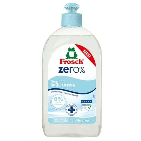 Detergent lotiune pentru vase Zero% Sensitive, 500 ml, Frosch — preț și oferte